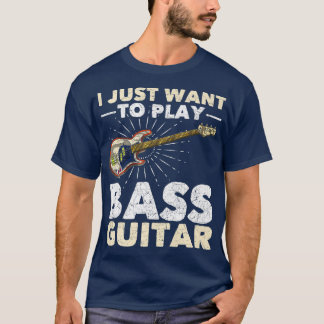 Camiseta Eu Só Quero Tocar Bass Guitar Bhelp Music Funn