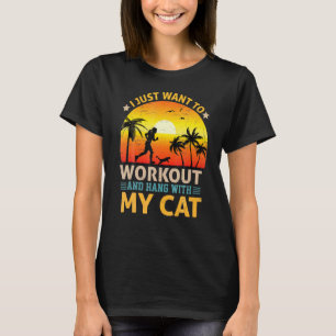 Camiseta Eu Só Quero Trabalhar E Ficar Com Meu Pet De Gato