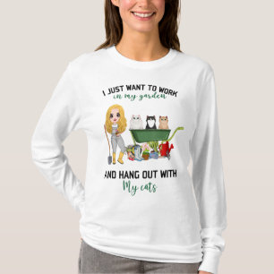 Camiseta Eu Só Quero Trabalhar No Meu Jardim E Ficar Com