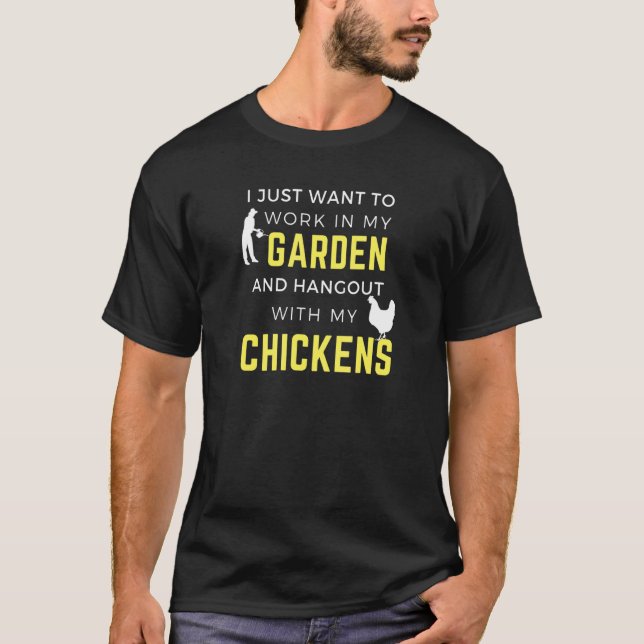 Camiseta Eu só quero trabalhar no meu jardim e ficar com me (Frente)