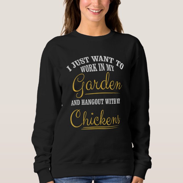 Camiseta Eu Só Quero Trabalhar No Meu Jardim E Sair Do Chic (Frente)