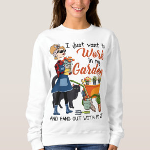 Camiseta Eu Só Quero Trabalhar No Meu Jardim Saindo Com Gat