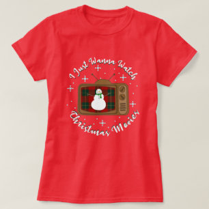 Camiseta Eu Só Quero Ver Filmes De Natal