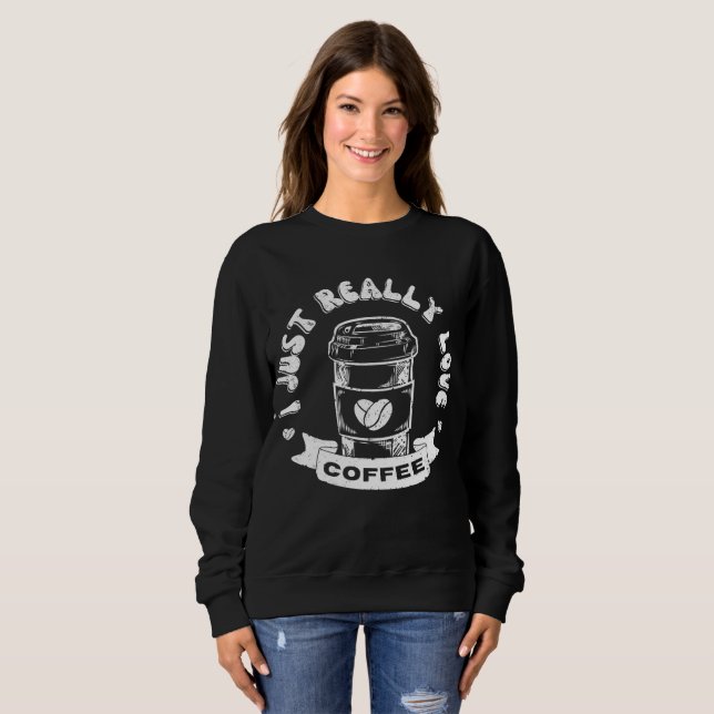 Camiseta Eu só realmente amo café (Frente Completa)