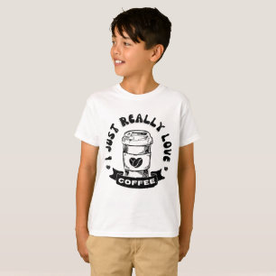 Camiseta Eu só realmente amo café