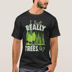 Camiseta Eu Só Realmente Gosto de Árvores Ok Amo Árvores 1