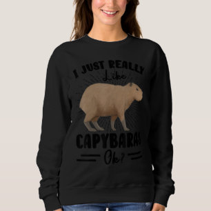 Camiseta Eu Só Realmente Gosto de Capivaras Ok Capivara Ani