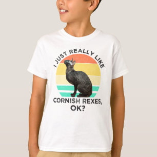 Camiseta Eu Só Realmente Gosto de Cornish Rexes, OK?