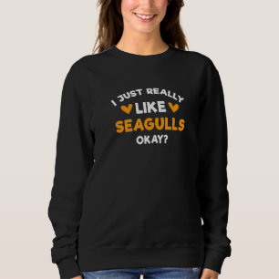 Camiseta Eu Só Realmente Gosto de Gaivotas Humor de Aves M
