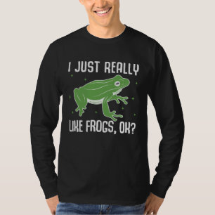 Camiseta Eu Só Realmente Gosto de Rãs OK Rã Anfíbio 1