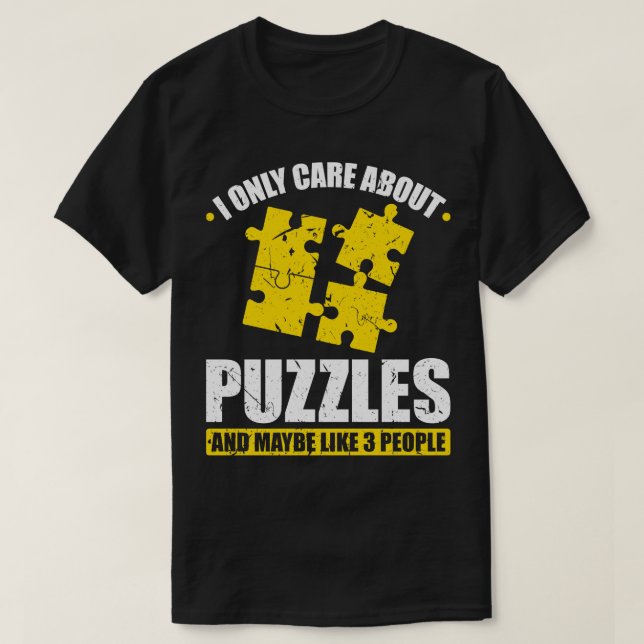 Camiseta Eu só sou sobre Quebra-cabeça (Frente do Design)
