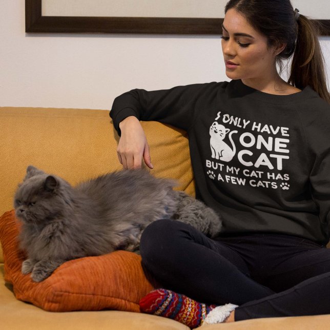 Camiseta Eu Só Tenho Um Gato (cat sweatshirt for women)