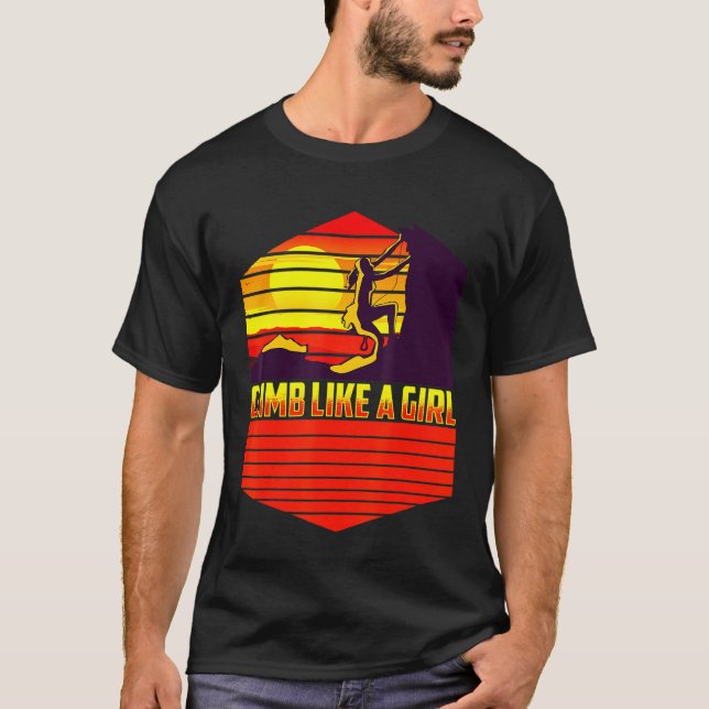 Camiseta Eu Sobe Como Uma Rapariga Escalando O Sol (Frente)