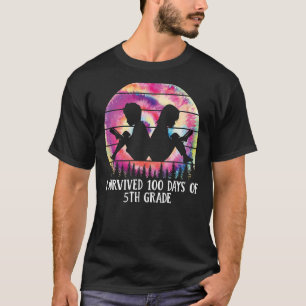 CAMISETA EU SOBREVIVI 100 DIAS DA ESCOLA DE PROFESSORES DA