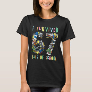 Camiseta Eu Sobrevivi 67 Dias De Aula Professor De Matemáti