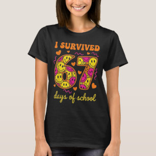 Camiseta Eu Sobrevivi 67 Dias De Escola 100 Dias Seis Sete