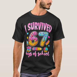 Camiseta Eu Sobrevivi 67 Dias De Escola 67 Criança 67 Dias