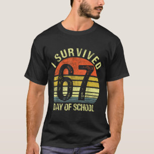 Camiseta Eu Sobrevivi 67 Dias De Escola Dabbing Six Seven M