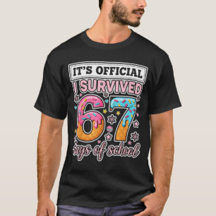 Camiseta Eu Sobrevivi 67 Dias De Escola Engraçado 67 Profes