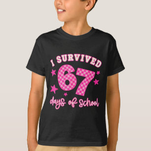 Camiseta Eu Sobrevivi 67 Dias De Escola Engraçado 67 Profes