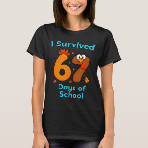 Camiseta Eu Sobrevivi 67 Dias De Escola Funny Peru Dia De A