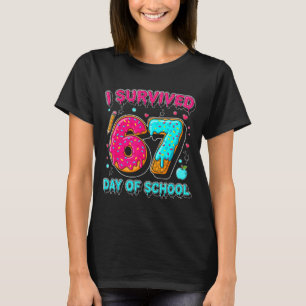Camiseta Eu Sobrevivi 67 Dias De Escola Piada Meme Professo