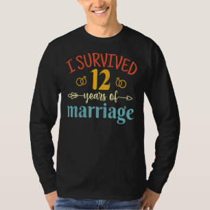 Camiseta Eu Sobrevivi A 12 Anos De Annive 12 Casal Casament