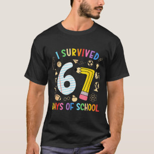 Camiseta Eu Sobrevivi a 67 Dias de Escola Engraçado 67 Meme