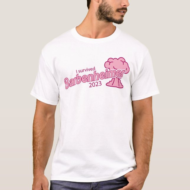 Camiseta Eu sobrevivi a barbenheimer 2023 (Frente)