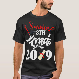 Camiseta Eu Sobrevivi À Classe 8.º Grau De Presente De Grad
