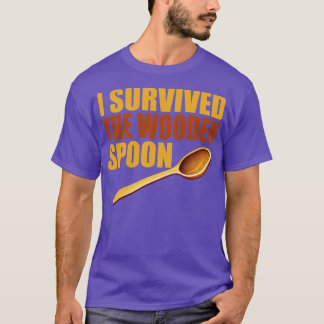 Camiseta Eu Sobrevivi À Colher De Madeira Engraçada Cola De