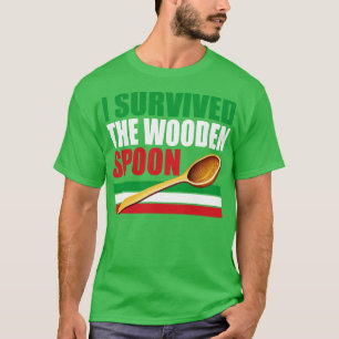 Camiseta Eu Sobrevivi À Colher De Madeira Engraçada Cola De