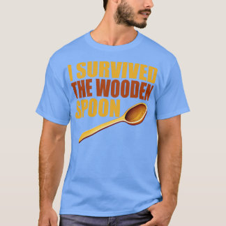 Camiseta Eu Sobrevivi À Colher De Madeira Engraçada Cola De
