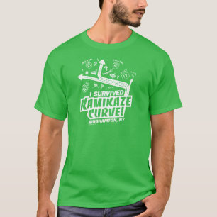 Camiseta Eu Sobrevivi à curva de Kamikazi! Binghamton, NY 