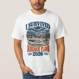 Camiseta Eu Sobrevivi à Enchente de Dubuque 2026 Dubuque Io