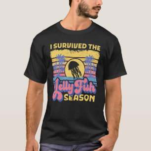 Camiseta Eu Sobrevivi À Estação De Peixe Geleia Retro Summe