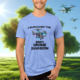 Camiseta Eu Sobrevivi à invasão do drone de 2024
