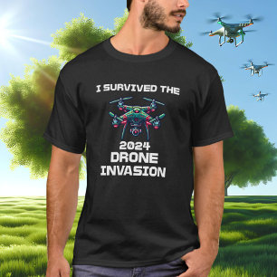 Camiseta Eu Sobrevivi à invasão do drone de 2024