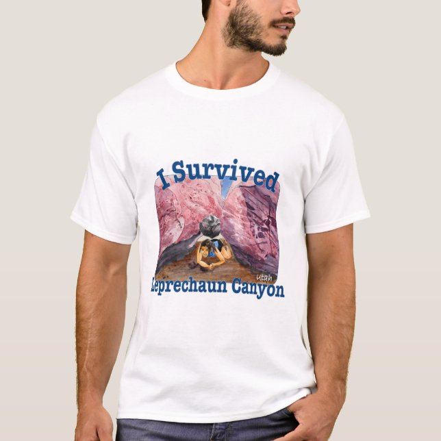 Camiseta Eu Sobrevivi a Leprechaun Canyon, Utah (Frente)
