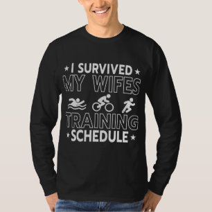 Camiseta Eu Sobrevivi à minha agenda de treinamento do Tria