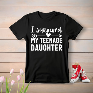 Camiseta Eu Sobrevivi À Minha Filha De Adolescência