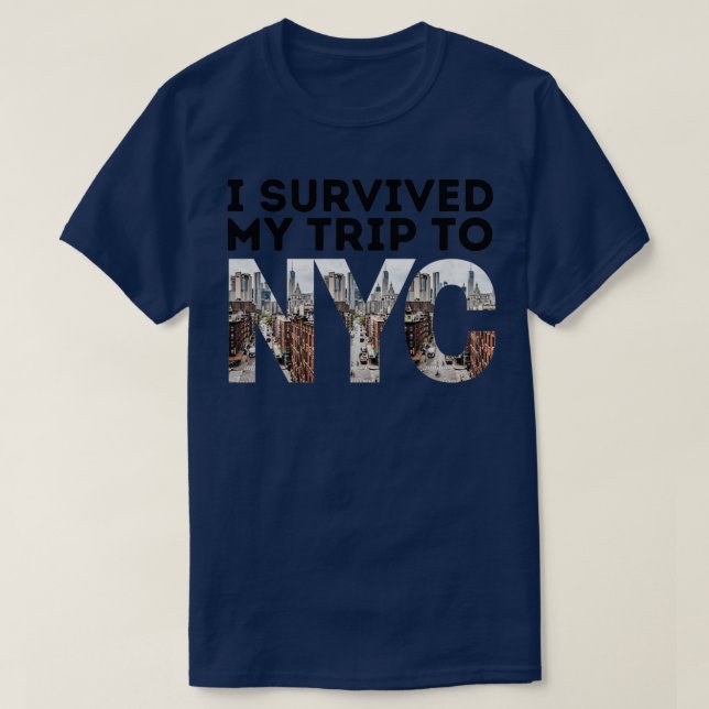 Camiseta Eu sobrevivi à minha viagem à NYC 1 (Frente do Design)