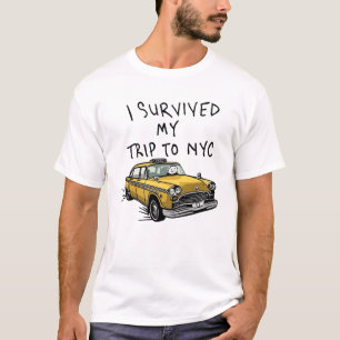 Camiseta Eu Sobrevivi à Minha Viagem para o Táxi de Nova Yo