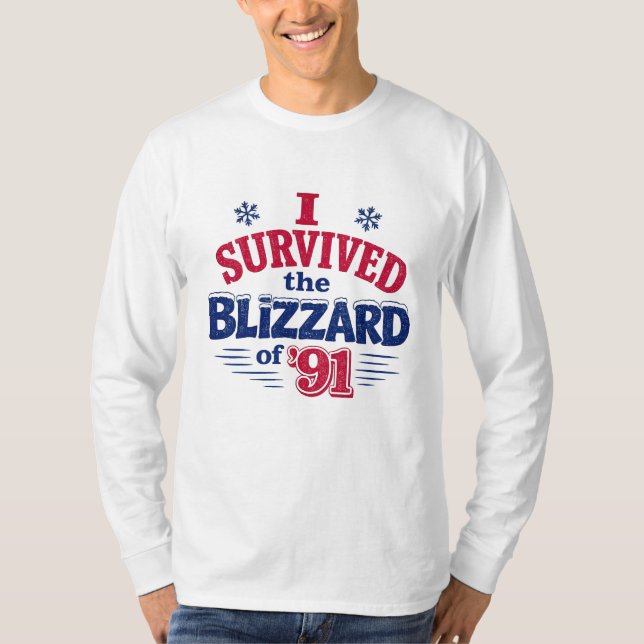 Camiseta Eu Sobrevivi à Nevasca de ’91 (Frente)