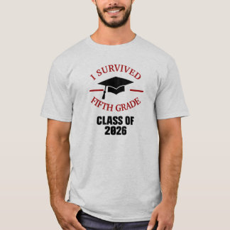 Camiseta Eu sobrevivi à quinta série Turma de 2026 formatur
