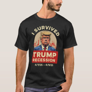 Camiseta Eu Sobrevivi à recessão da tocha Engraçada Polític