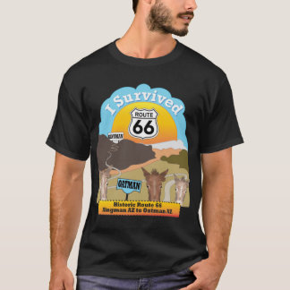 Camiseta Eu Sobrevivi à Route 66 Kingman AZ à Oatman AZ gar