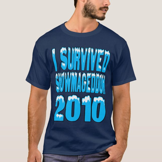 Camiseta Eu sobrevivi a Snowmageddon (Frente)