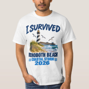 Camiseta Eu Sobrevivi à Tempestade Costeira de Rehoboth Bea