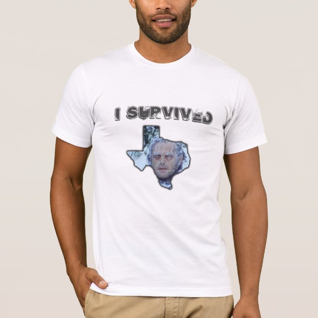 Camiseta Eu sobrevivi à tempestade de gelo do texas 2021 (Frente)